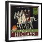 Hi Class Brand - Anaheim, California - Citrus Crate Label-Lantern Press-Framed Art Print