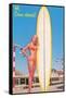 Hi, Come Aboard, Blonde with Surfboard-null-Framed Stretched Canvas