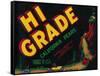 Hi Grade Pear Crate Label - Sacramento, CA-Lantern Press-Framed Stretched Canvas
