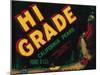 Hi Grade Pear Crate Label - Sacramento, CA-Lantern Press-Mounted Art Print