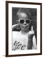 Hi Mum (Middle Finger)-null-Framed Poster