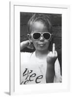 Hi Mum (Middle Finger)-null-Framed Poster