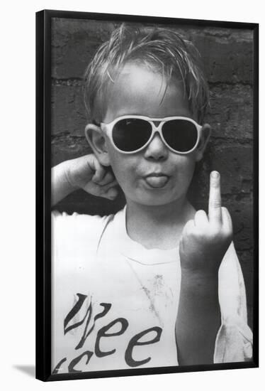 Hi Mum (Middle Finger)-null-Framed Poster