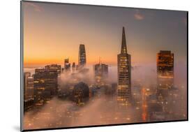 Hi Rise Lo Fog Downtown San Francisco Morning Beauty-Vincent James-Mounted Photographic Print