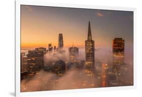 Hi Rise Lo Fog Downtown San Francisco Morning Beauty-Vincent James-Framed Photographic Print