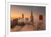 Hi Rise Lo Fog Downtown San Francisco Morning Beauty-Vincent James-Framed Photographic Print