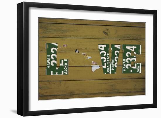 HI State Love-Design Turnpike-Framed Giclee Print