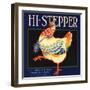 Hi Stepper Brand - Escondido, California - Citrus Crate Label-Lantern Press-Framed Art Print