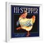 Hi Stepper Brand - Escondido, California - Citrus Crate Label-Lantern Press-Framed Art Print