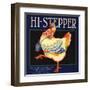 Hi Stepper Brand - Escondido, California - Citrus Crate Label-Lantern Press-Framed Art Print