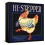 Hi Stepper Brand - Escondido, California - Citrus Crate Label-Lantern Press-Framed Stretched Canvas