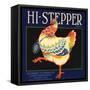 Hi Stepper Brand - Escondido, California - Citrus Crate Label-Lantern Press-Framed Stretched Canvas