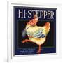 Hi Stepper Brand - Escondido, California - Citrus Crate Label-Lantern Press-Framed Art Print