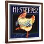 Hi Stepper Brand - Escondido, California - Citrus Crate Label-Lantern Press-Framed Art Print