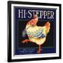 Hi Stepper Brand - Escondido, California - Citrus Crate Label-Lantern Press-Framed Art Print