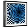 Hi Tech Blue Tunnel, Digital Dynamic Wallpaper, Technology, Science Background. See Others in My Po-artcalin-Framed Art Print