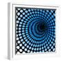 Hi Tech Blue Tunnel, Digital Dynamic Wallpaper, Technology, Science Background. See Others in My Po-artcalin-Framed Art Print