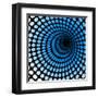 Hi Tech Blue Tunnel, Digital Dynamic Wallpaper, Technology, Science Background. See Others in My Po-artcalin-Framed Art Print