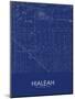 Hialeah, United States of America Blue Map-null-Mounted Poster