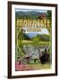 Hiawassee, Georgia - Montage Scenes-Lantern Press-Framed Art Print