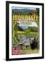 Hiawassee, Georgia - Montage Scenes-Lantern Press-Framed Art Print