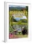 Hiawassee, Georgia - Montage Scenes-Lantern Press-Framed Art Print