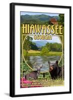 Hiawassee, Georgia - Montage Scenes-Lantern Press-Framed Art Print