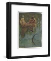 Hiawatha Goes Fishing in His Canoe; "'take My Bait, O King of Fishes!'"-null-Framed Photographic Print