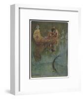 Hiawatha Goes Fishing in His Canoe; "'take My Bait, O King of Fishes!'"-null-Framed Photographic Print