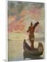 Hiawatha's Departure: Hiawatha Sails Westward into the Sunset-M. L. Kirk-Mounted Photographic Print