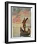 Hiawatha's Departure: Hiawatha Sails Westward into the Sunset-M. L. Kirk-Framed Photographic Print