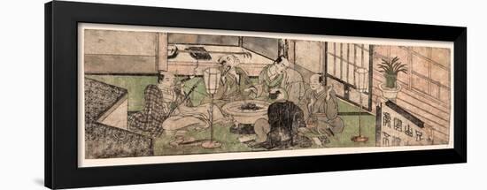 Hibachi O Kakomu Gonin No Otoko-Katsukawa Shunsho-Framed Giclee Print