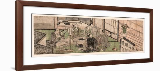 Hibachi O Kakomu Gonin No Otoko-Katsukawa Shunsho-Framed Giclee Print