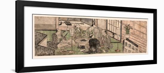 Hibachi O Kakomu Gonin No Otoko-Katsukawa Shunsho-Framed Giclee Print