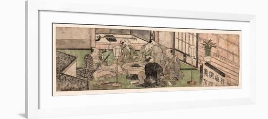 Hibachi O Kakomu Gonin No Otoko-Katsukawa Shunsho-Framed Premium Giclee Print