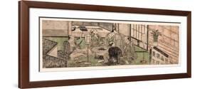 Hibachi O Kakomu Gonin No Otoko-Katsukawa Shunsho-Framed Premium Giclee Print