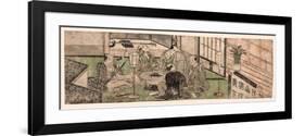 Hibachi O Kakomu Gonin No Otoko-Katsukawa Shunsho-Framed Premium Giclee Print