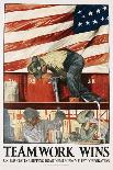 Teamwork Wins: U.S. Shipping Board Emergency Corp.-Hibberd V. B. Kline-Framed Stretched Canvas