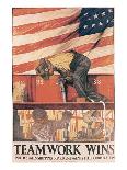 Teamwork Wins: U.S. Shipping Board Emergency Corp.-Hibberd V. B. Kline-Framed Art Print