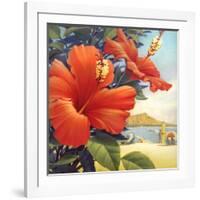 Hibiscus Beach Day-Kerne Erickson-Framed Art Print