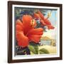 Hibiscus Beach Day-Kerne Erickson-Framed Art Print