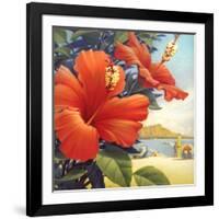 Hibiscus Beach Day-Kerne Erickson-Framed Art Print