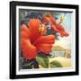 Hibiscus Beach Day-Kerne Erickson-Framed Art Print