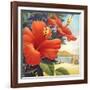 Hibiscus Beach Day-Kerne Erickson-Framed Art Print