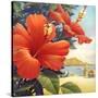Hibiscus Beach Day-Kerne Erickson-Stretched Canvas