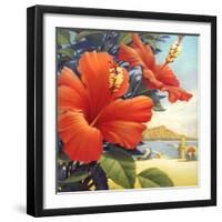 Hibiscus Beach Day-Kerne Erickson-Framed Art Print