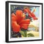 Hibiscus Beach Day-Kerne Erickson-Framed Art Print