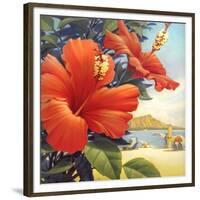 Hibiscus Beach Day-Kerne Erickson-Framed Premium Giclee Print