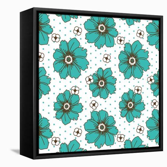 Hibiscus Dot-Joanne Paynter Design-Framed Stretched Canvas