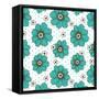 Hibiscus Dot-Joanne Paynter Design-Framed Stretched Canvas